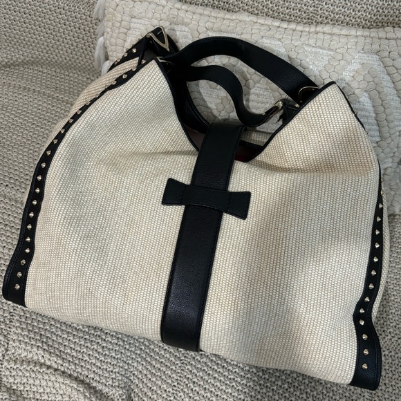 GUCCI Straw Large Soft Stirrup Shoulder Bag White, new without tags - Picture 8 of 15